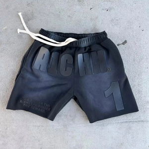 Nouveau design, shorts décontractés personnalisés, style streetwear, vintage, en toile de coton délavée, effet soleil, imperméables, respirants, avec cordon de serrage, pour hommes - Product Image 3