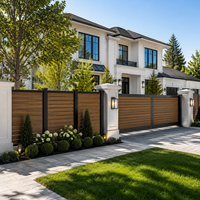 Panneaux de clôture extérieurs personnalisés en WPC, clôture en composite bois-plastique imperméable pour jardin, villa, usage résidentiel