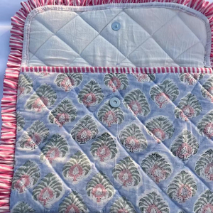 Bolsa de viaje acolchada de algodón con logotipo personalizado al por mayor para tablet y portátil, funda protectora, bolsa para libros, bolsa acolchada de algodón con bolsillos - Product Image 1