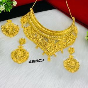 New 24K Gold Plated <b>Necklace</b> Jewelry Design Women's Fashion - Product Image 1