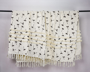 Haute Qualité Lin Rempli Designer Doux Coton Tissé Jette Couvertures Meilleure Vente Maison Article Décoratif Hôtels Qualité - Product Image 3