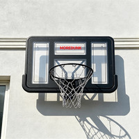 Panneau de basket-ball transparent en PC de 44 pouces, personnalisé en usine, panneau mural pour basket-ball extérieur, ensemble de paniers de basket-ball pour enfants et adultes ANBOO