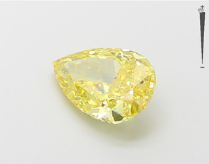 Diamante Cultivado en Laboratorio HPHT CVD de 1.33 Ct, Certificado IGI GIA, Amarillo VVS VS, Corte Perla, Diamante Suelto - Product Image 2