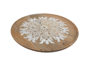 Assiette ronde en bois naturel assiette de service ronde de style classique de couleur naturelle pour la cuisine et le dessus de table en vrac personnalisé - Product Image 5