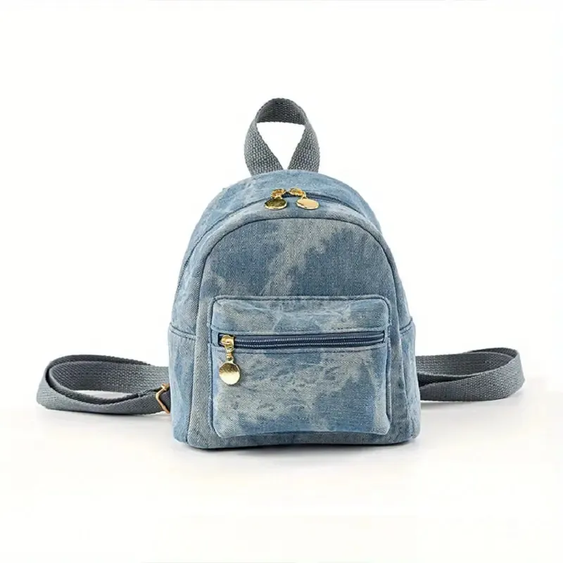 Fashion Travel Mini Waterproof Trendy Shoulder Daypack Girls Denim Backpack