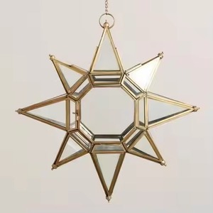 High Demanding Metal Golden <b>Star</b> Hanging Xmas Ornaments For Hotel And Malls Decorations Luxurious Items - Product Image 5