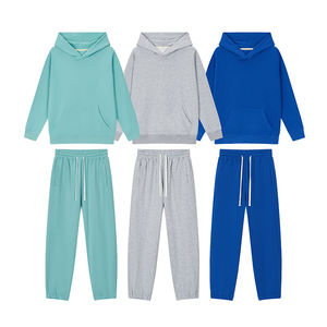 Sudaderas con Capucha y Pantalones Deportivos para Niños con Logotipo Personalizado OEM, Conjunto de Sudadera y Pantalones de Algodón Francés para Niños, Ropa 100% Algodón - Product Image 5