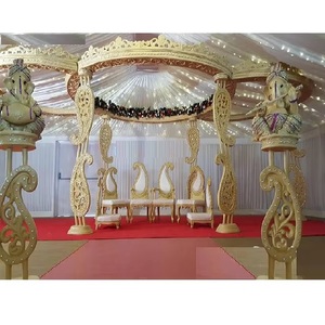 Elegant Vintage Carved Wooden Mandap for <b>Weddings</b> Manufacturer Supplier's Of Mandap Set Factory Price Paisley Design Mandaps UK - Product Image 1