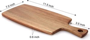 Planche à découper en bois d'acacia extra épaisse XWOOD avec surface réversible pour une préparation et un service polyvalents des aliments commerciaux - Product Image 3