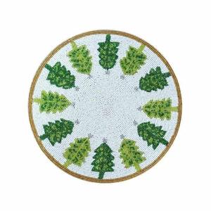 แผ่นรองจานลูกปัดงานปักลวดลายทำมือที่ดีที่สุดสำหรับตกแต่งโต๊ะอาหารแผ่นรองจานทำมือจากอินเดีย - Product Image 2