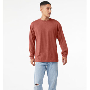 T-shirts à manches longues en coton mélangé respirant pour hommes - Product Image 1