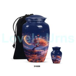 โกศอลูมิเนียมขนาดใหญ่พร้อมถุงกำมะหยี่สำหรับผู้ใหญ่ขี้เถ้าของมนุษย์ตกแต่งแบบเต็มขนาด - Product Image 3