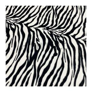 Zebra Printed Velboa Customized Plush 100%Polyester DTY/FDY Fur Fabric Super Soft For Toys Home Textile