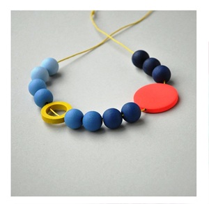 Blue Guru Mala Custom Colored <b>Wood</b> Beads Shaped and Sized Fast Delivery From India - Product Image 2