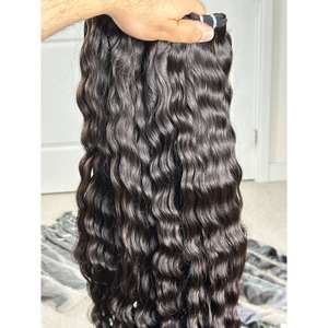 Cheveux vierges indiens et vietnamiens, boucles lâches, ondulation naturelle, tissage d'un seul donneur, longueur étirée de 8 à 36 pouces, style crépu - Product Image 1