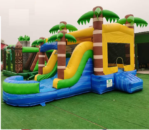 Château gonflable avec toboggan et tunnel sans souffleur - Product Image 6