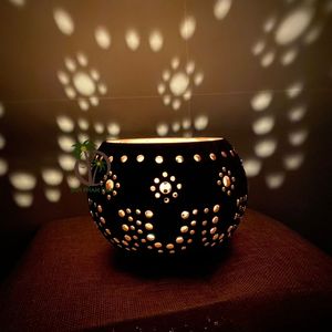 Vỏ Dừa Đèn TEALIGHT Tùy Chỉnh Mẫu Thủ Công Mỹ Nghệ Đèn Lồng Tự Nhiên Thủ Công Làm Bằng Tay - Product Image 1