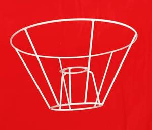 Pantalla de alambre Marcos de anillo Tela DE LINO DE METAL Tambor Coolie Empire Lámpara de mesa Accesorios de iluminación Hierro antiguo SE Moderno en stock - Product Image 3