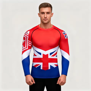 Camisetas Deportivas de Compresión Personalizadas para Hombre, Transpirables, Elásticas en Cuatro Direcciones, de Spandex/Poliéster, de Secado Rápido - Product Image 5