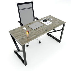 SFKC001-Minimalist Style <b>Simple</b> Wooden Rubberwood <b>Desk</b> with K-Charm Iron Legs - Product Image 4
