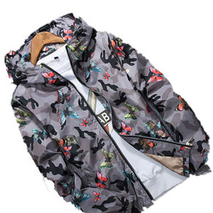 Veste coupe-vent zippée confortable et respirante pour femme, élégante, légère, imprimée, style bomber décontracté, col montant, pour l'automne et l'hiver - Product Image 2