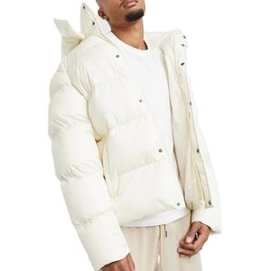 New Fashionable 2026 <b>Men's</b> Winter Bubble Jacket <b>Top</b> Selling Custom Wholesale Thin Fabric Hooded Collar Pocket Decoration OEM - Product Image 1