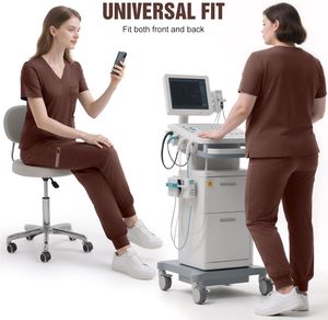 ชุดเครื่องแบบทางการแพทย์กางเกงวิ่งกางเกงโพลีเอสเตอร์ผ้าฝ้ายชุดสำหรับแพทย์พยาบาลชุดขัดผิวพร้อมแจ็คเก็ต - Product Image 4