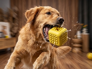 LadyToys Chew-Proof Puzzle Cube – Distributeur de nourriture interactif à libération lente, jouet pour chien en caoutchouc - Product Image 5