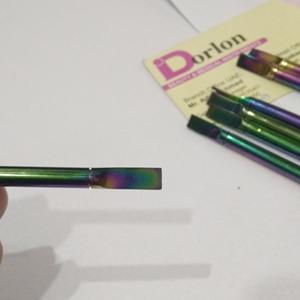 Meilleure vente arc-en-ciel cuticules ongles poussoir durable en acier inoxydable de haute qualité cuticule ongles poussoir manucure pédicure outil - Product Image 3