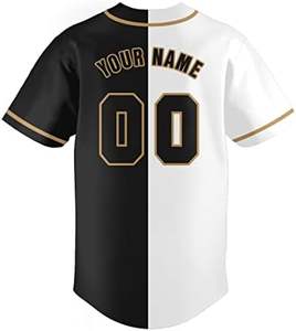 Personalizable hombres/mujeres Hip Hop deportes Fan béisbol Jersey transpirable Split Color impreso ropa deportiva nombre personalizado número - Product Image 4