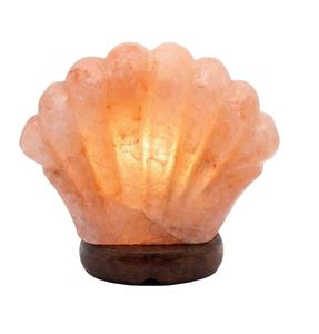 Lampe en coquille de coquillage de sel rose, lumière nocturne en pierre naturelle, lampe en sel artisanale pour la décoration de la maison, relaxation - Product Image 1