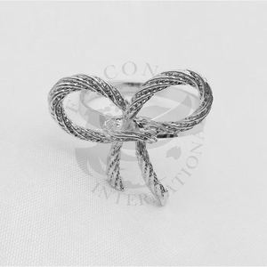 Anneaux de serviette en métal au design floral moderne pour décorations de table de mariage et de Noël pour serviettes en tissu et en papier - Product Image 5