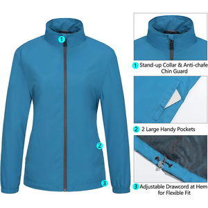 แจ็คเก็ตกันลมสำหรับผู้หญิงกันน้ำน้ำหนักเบาเหมาะสำหรับชุดทำงานกลางแจ้ง - Product Image 4