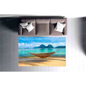 Alfombra Estampada con Vista a la Playa para Decoración del Hogar y Tacto Suave, Alfombra de Terciopelo de Lujo - Product Image 2
