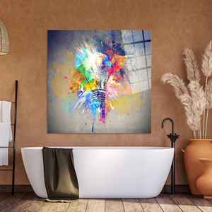 Elegant <b>Printed</b> Canvas Artwork: Modern Abstract Graphic Design,TEMPERED GLASS <b>ART</b> - Product Image 1