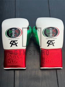 Gants de boxe en cuir de vachette véritable de qualité supérieure, très demandés, avec sangle de poignet réglable et doigts entièrement protégés – Sans boxe, pas de vie. - Product Image 5