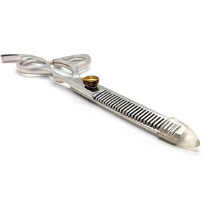 <b>Best</b> Custom Logo Printed Barber Thinning <b>Scissors</b> Stainless Steel Fitted Grip Sharp Blade Tip Wholesale Beauty Tool - Product Image 4