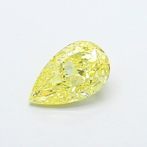 Diamante Cultivado en Laboratorio, Corte Pera, 1.00ct, VS1, Amarillo Intenso Fantasía - Product Image 1