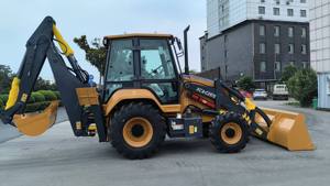 Mini-chargeuse-pelleteuse jaune 65 kW avec moteur Cummins 630A, excavatrice sur roues diesel 1 tonne, puissance de creusement élevée pour la construction - Product Image 6