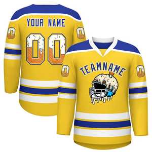 Camiseta de Hockey sobre Hielo Personalizada de Manga Larga con Número de Equipo Impreso para Mujeres y Hombres Fanáticos del Hockey 100% Poliéster Resistente al Viento - Product Image 2