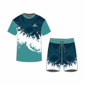 Ensemble short et t-shirt à manches courtes de haute qualité, respirant, décontracté, ample, uni, short de bain - Product Image 4