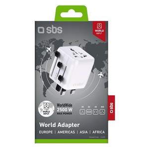 Adaptador de Viaje Universal TEADAPTUNI Blanco 10A 250V para Australia, Europa, Reino Unido, EE. UU., Accesorios Telefónicos - Product Image 2