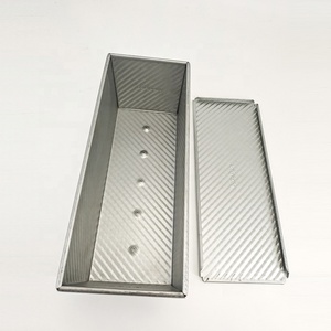 Dimensioni personalizzate antiaderente in alluminio ondulato Pullman pagnotta pane tostato teglie da forno Sandwich pagnotta latta con coperchio - Product Image 6