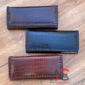 Cartera larga de cuero genuino con diseño de cocodrilo personalizado para mujer, Cartera de mano de cuero de vaca de alta calidad, precio al por mayor - Product Image 1