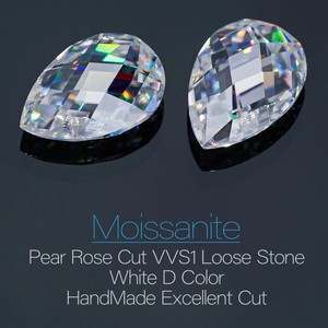 SARVA JEWELS White D Color VVS2 <b>Loose</b> CVD Pear Shape Manual Cut <b>Moissanite</b> Synthetic Gemstone IGI Certified for Jewelry Making - Product Image 6