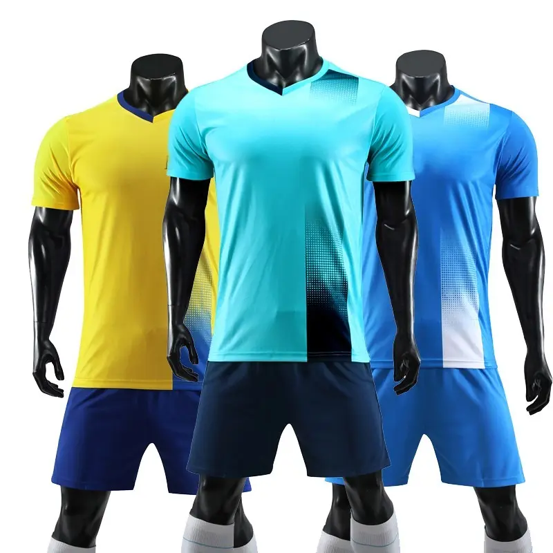 2022 Customized Latest Design New Models Quick Dry Team Shirt Football Jersey Soccer Uniform Set