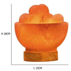 Auténtica lámpara de cuenco de fuego de sal del Himalaya Natural 100% tallada a mano respetuosa con el medio ambiente sal de roca de cristal del Himalaya hecha a mano de la naturaleza - Product Image 3