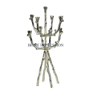 <b>Large</b> Aluminum Mirror Polished Candle Holders Highest Quality Table Decoration Handmade 9 Arms Candlestick Centerpieces Holder - Product Image 1