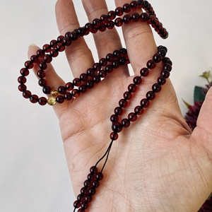 Chapelet bouddhiste avec petites perles d'ambre naturel, Mala en ambre de la Baltique ; Bijoux religieux pour hommes, femmes, unisexe, pour la prière - Product Image 3