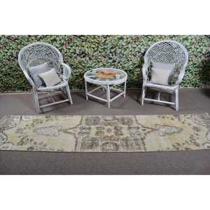 Turkish <b>Rug</b>, <b>Runner</b> 2.4x10 ft <b>Rug</b>, Brown Southwestern <b>Rug</b> - Product Image 3